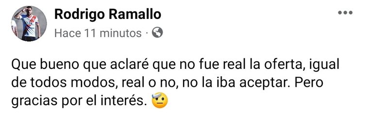 Claure argues with Ramallo calling him "liar" and discards Bolivar's alleged interest in the player