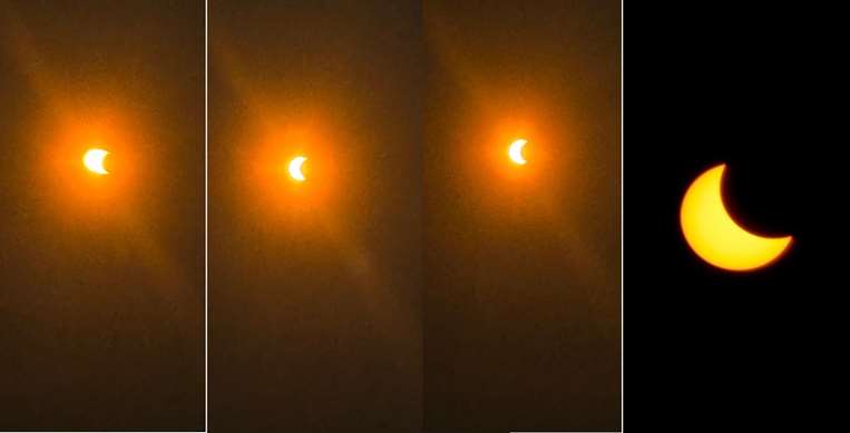 Eclipse visto desde Santa Cruz/Foto: CBA