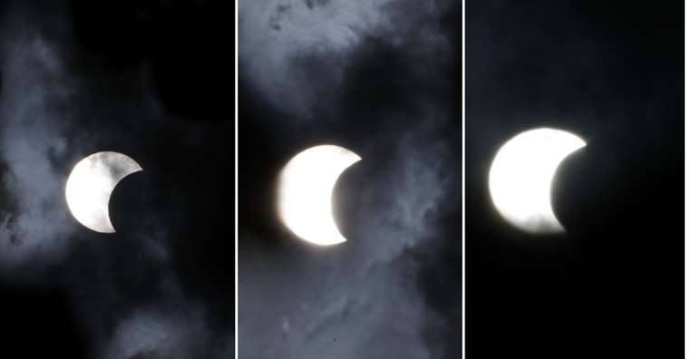 El eclipse visto desde Cochabamba /Foto: APG Noticias