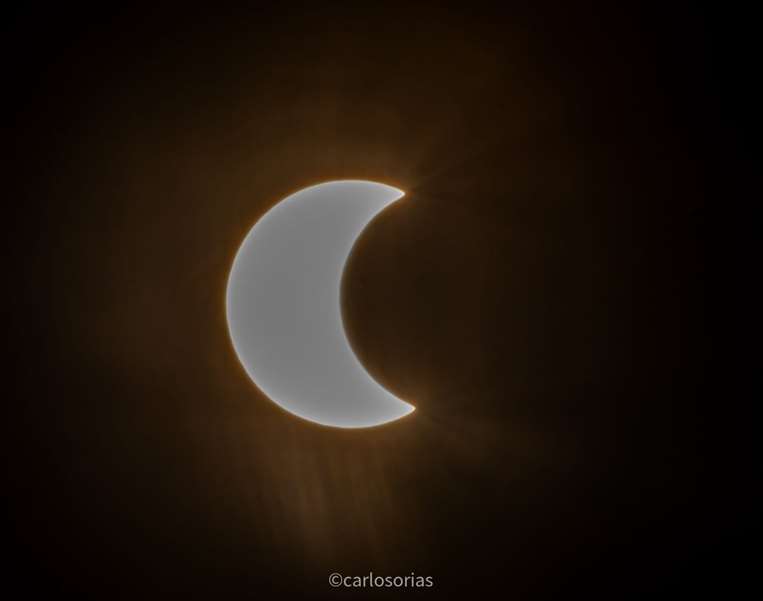 El eclipse visto desde Samaipata /Foto: Carlos Orías