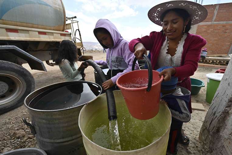 Escasez de agua en Potosí /Foto: AFP