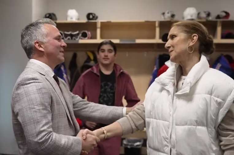 Celine Dion y el entrenador de los Canadiens