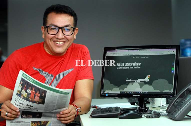 Ernesto Estremadoiro, periodista de El Deber /Foto: Ricardo Montero