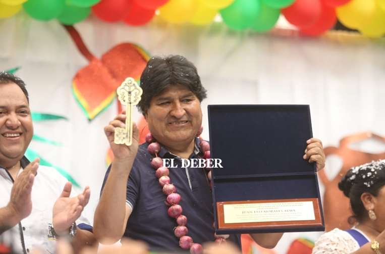 Evo Morales en Santa Cruz /Foto: Fuad Landívar