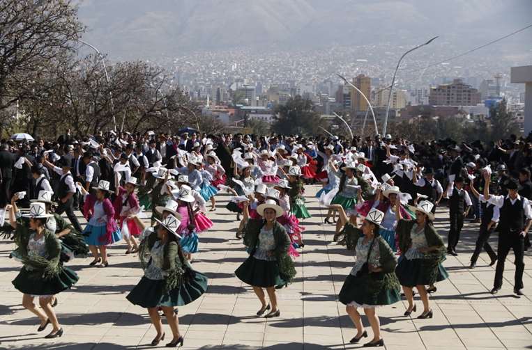 Parte de los festejos a Cochabamba. Foto: APG. 