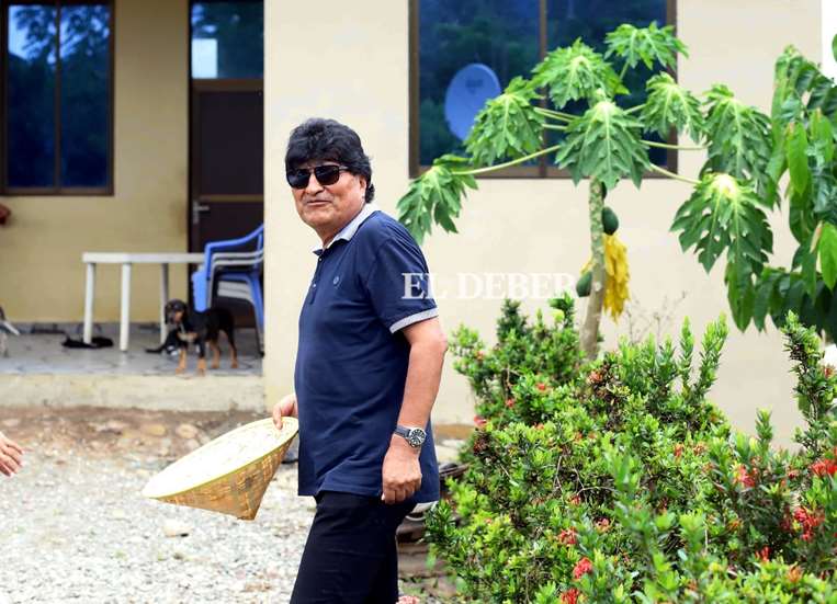 Evo Morales en su vivienda, en Villa Tunari /Foto: Jorge Gutiérrez