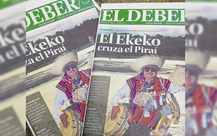 La portada del periodiquito EL DEBER Alasita 2024, ya está impreso