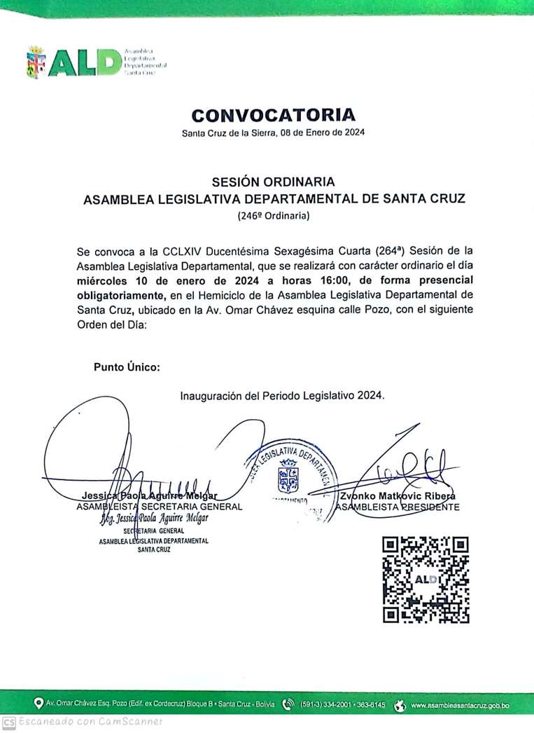 Convocatoria a sesión