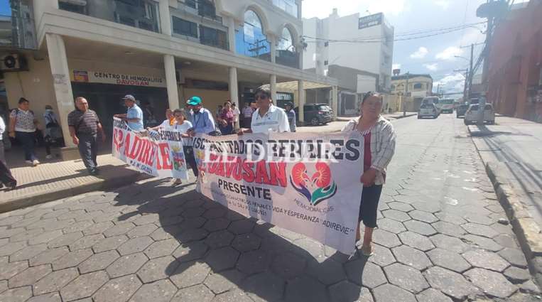 Protesta de enfermos renales. Foto: Juan Carlos Torrejón