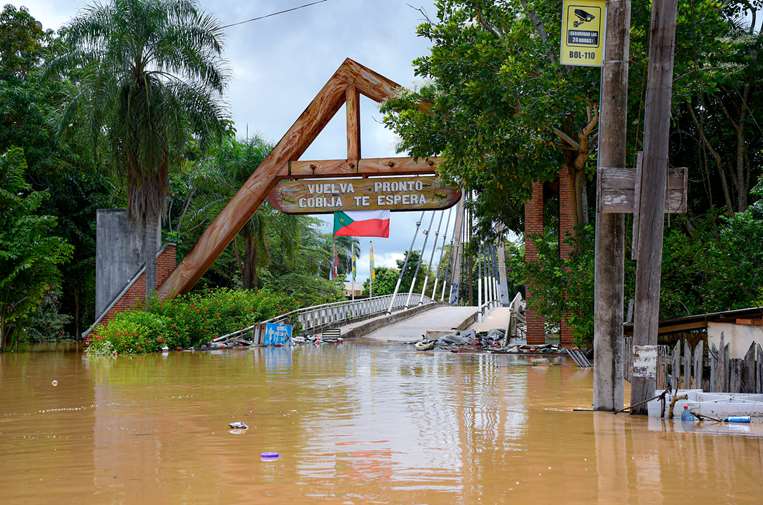 Inundación en Cobija, Pando/Foto: GAM de Cobija.