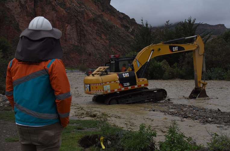 Desborde del río La Paz por las intensas lluvias/Foto: APG