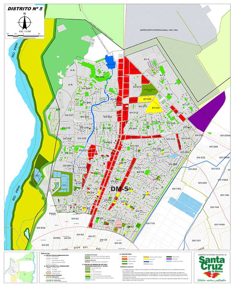 Plano del distrito municipal 5 / Fuente: GASC