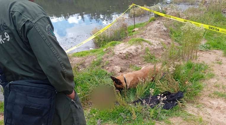 Investigan el hallazgo de restos óseos humanos en la laguna San Isidro/Foto: Policía