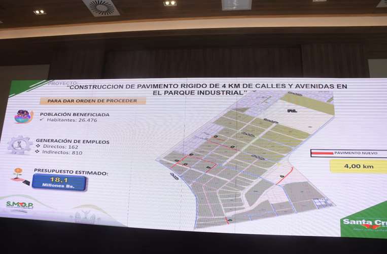 Plan de pavimentación de la ciudad de Santa Cruz /Foto: Alcaldía cruceña