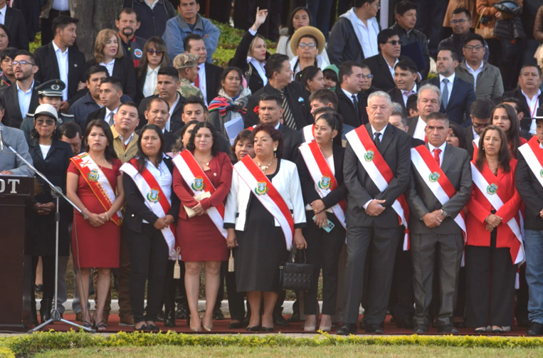 Luis Arce asiste a los festejos por la efeméride de Tarija. Foto. APG 