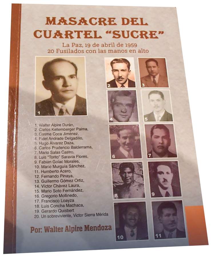 Relata lo ocurrido en La Paz, en 1959, cuando 20 bolivianos fueron fusilados