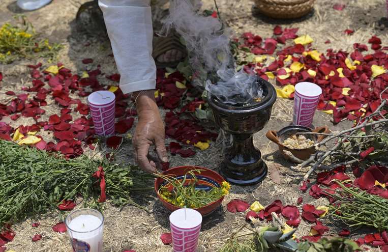 Ritual indígena mexicano para pedir lluvia. Foto: AFP
