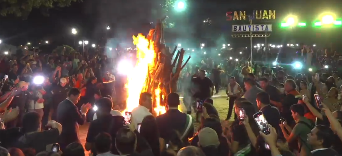 Good music and the traditional bonfire lit the party in Porongo, three years after the pandemic