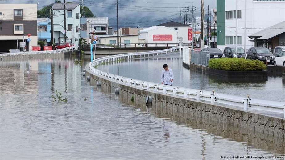 Evacuation alerts and infrastructure collapsed by torrential rains in southern Japan