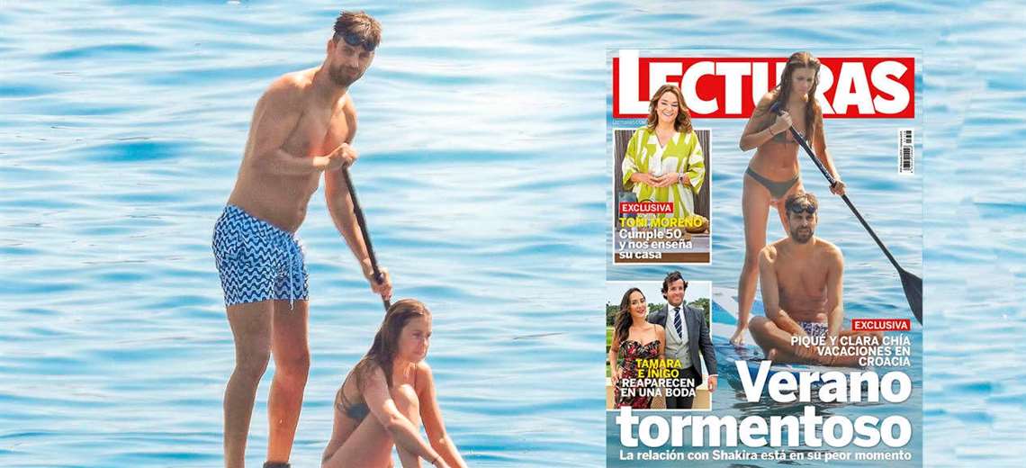 Clara Ch a aparece en bikini junto a la familia de Gerard Piqu en