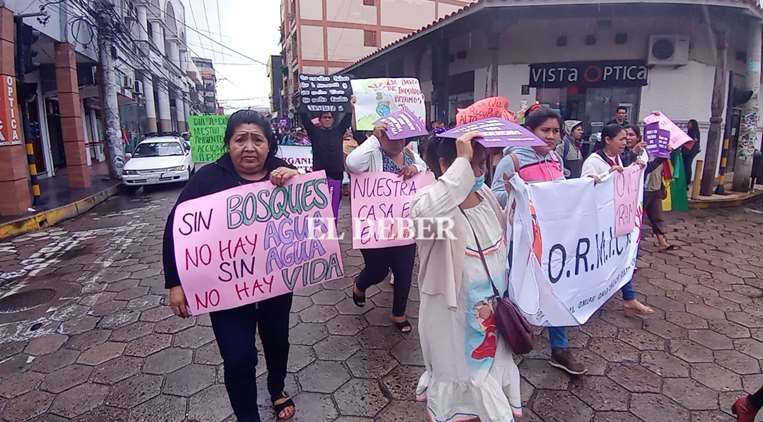 Marcha de mujeres indígenas chiquitanas | Foto: Juan Carlos Torrejón