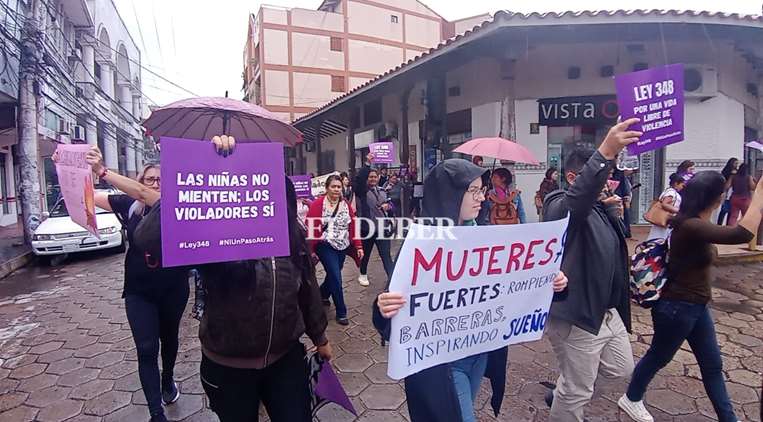 Marcha de mujeres indígenas chiquitanas | Foto: Juan Carlos Torrejón