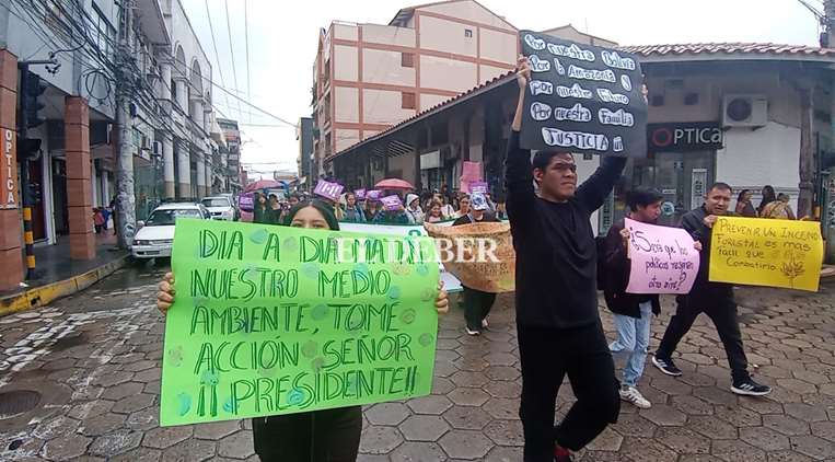 Marcha de mujeres indígenas chiquitanas | Foto: Juan Carlos Torrejón