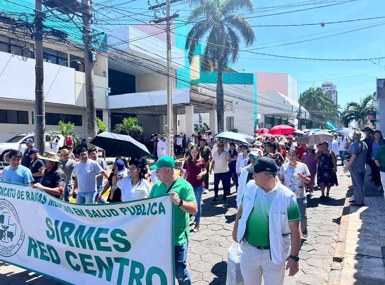 Marcha del sector salud