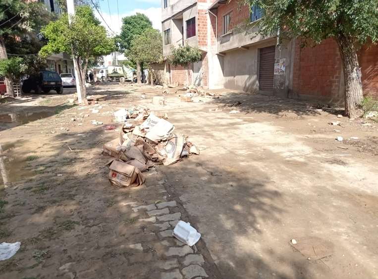 Afectación de torrencial lluvia en Tarija