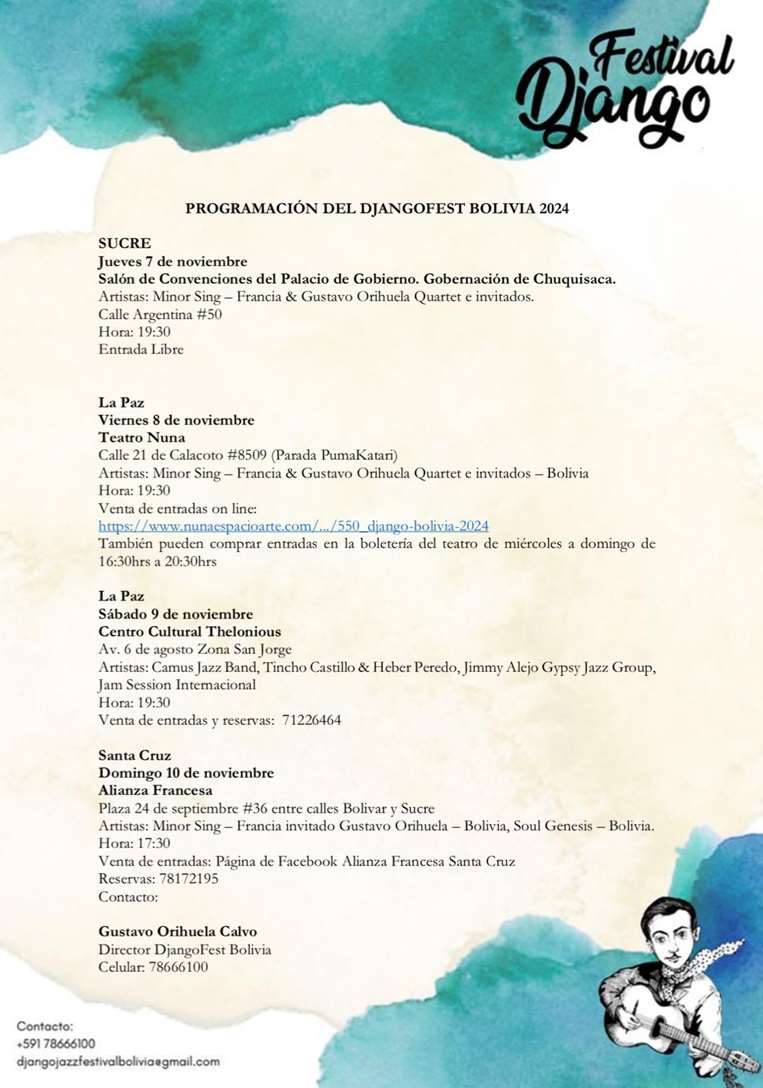 Programación del festival