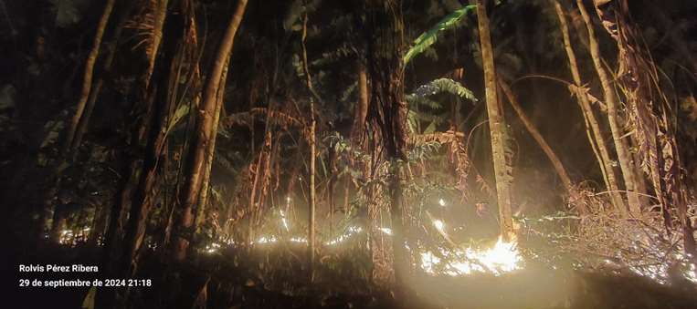 Esta foto corresponde al infierno vivido el 29 de septiembre en Porvenir