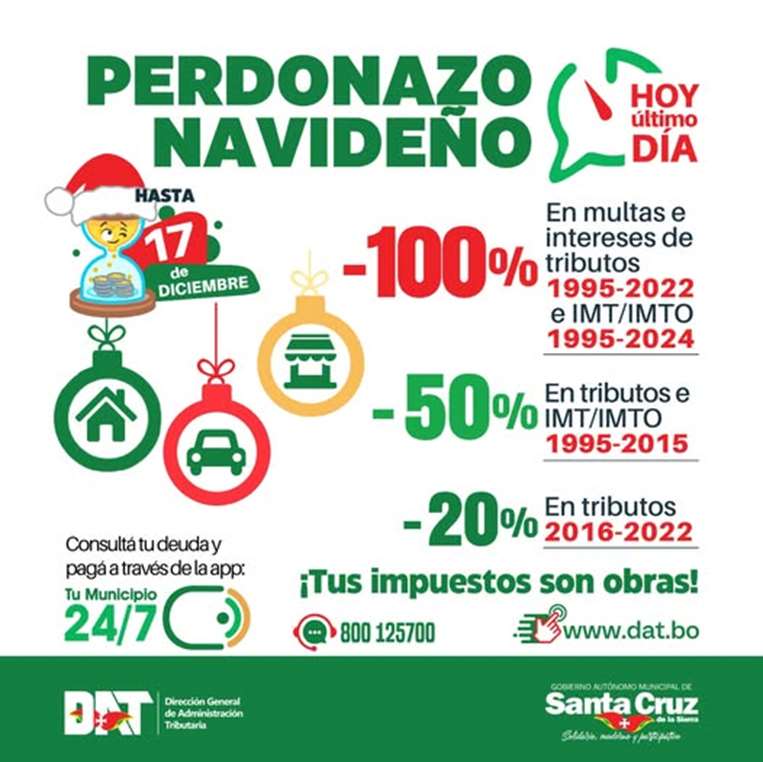 Perdonazo Navideño para el pago de impuestos municipales