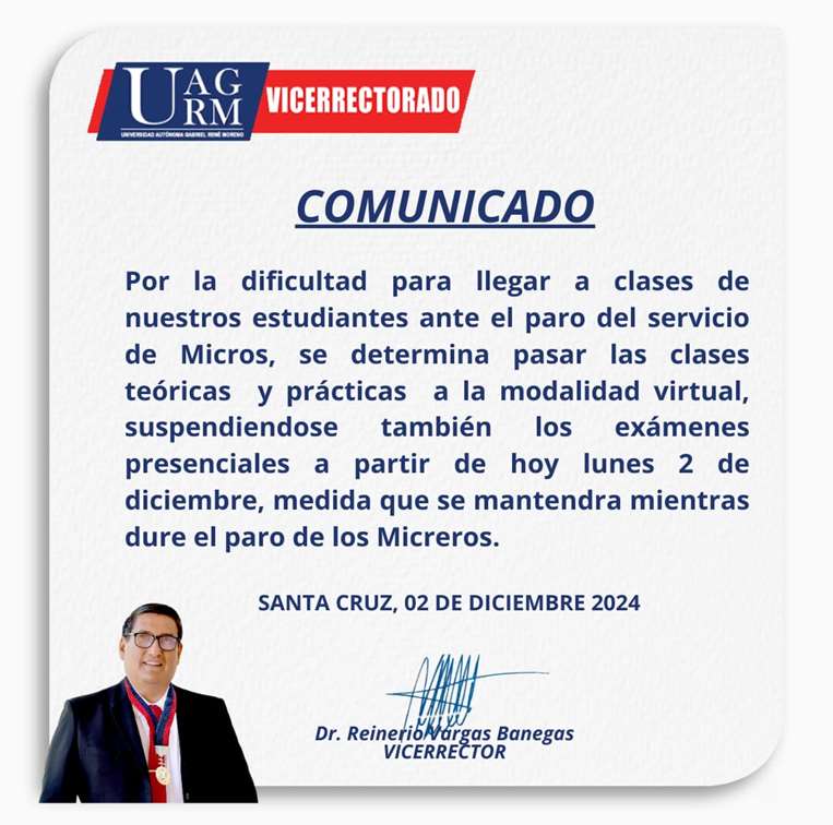 Comunicado Uagrm