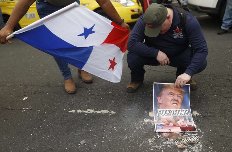 Protesta contra Donald Trump en Panamá /Foto: EFE