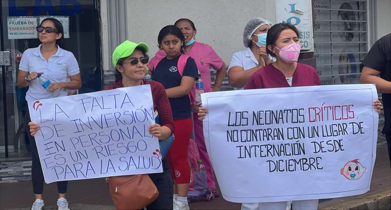 Protesta del Sirmes del Hospital de Niños