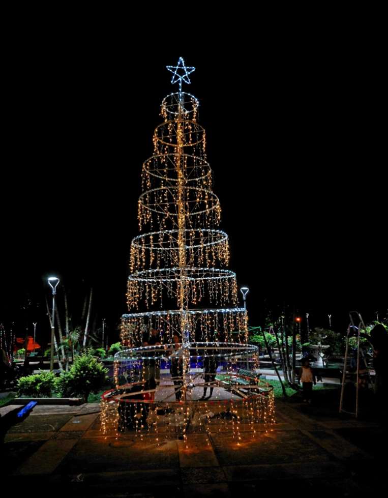 Árbol navideño en San Matías