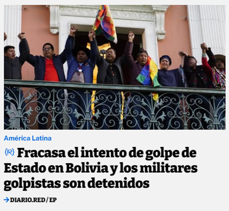 La prensa mundial reflejó el ataque militar a Palacio Quemado