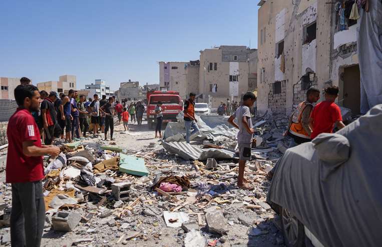 Edificios dañados después del bombardeo israelí / AFP