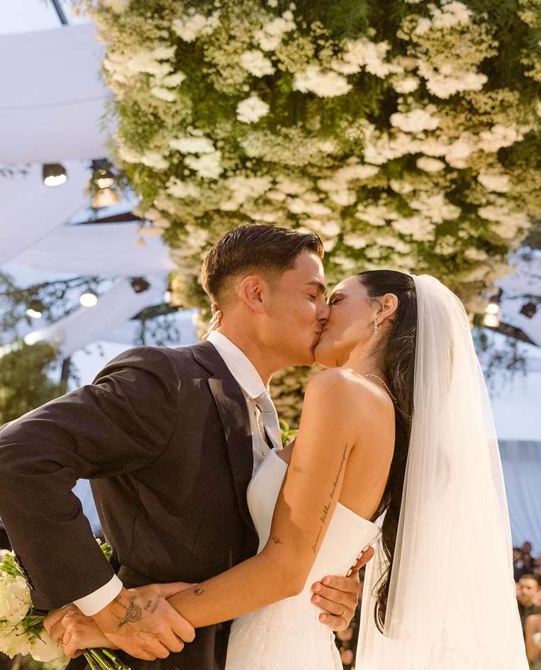 Paulo Dybala y Oriana Sabatini se unieron en matrimonio.