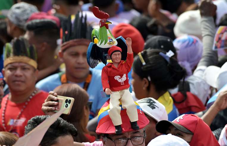 Cierre de campaña de Nicolás Maduro. Foto: AFP