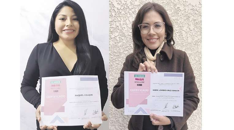 Raquel Colque y María Lourdes Cruz