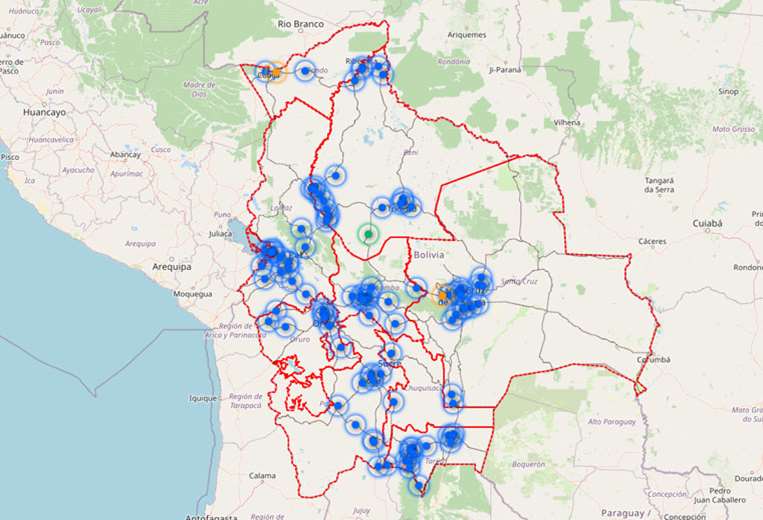 Puntos de bloqueo registrados por ABC