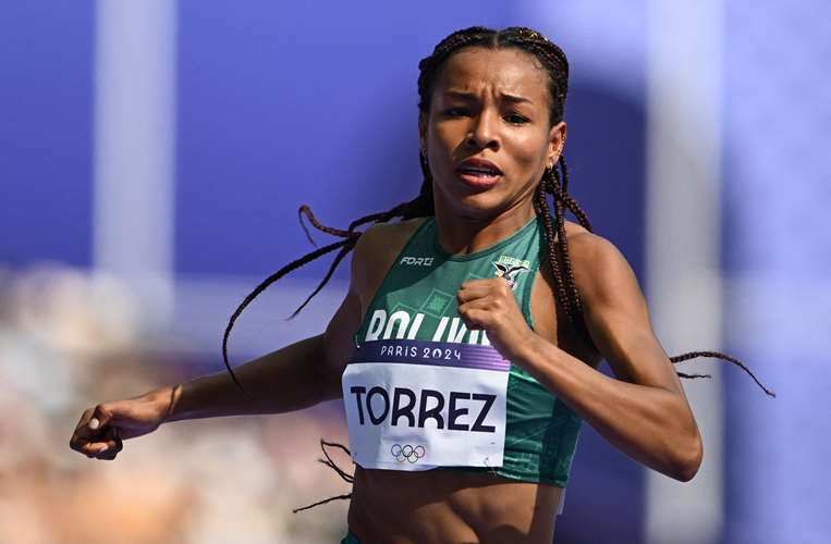 Guadalupe Torrez en su histórica participación en las Olimpiadas /Foto AFP