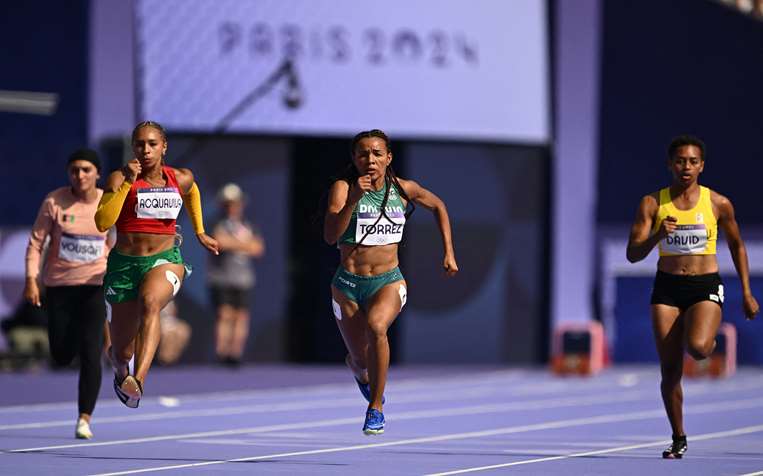 Guadalupe durante la primera ronda en París, donde salió segunda /AFP