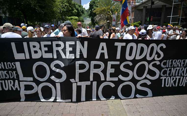En Venezuela piden liberación de presos políticos /Foto: AFP