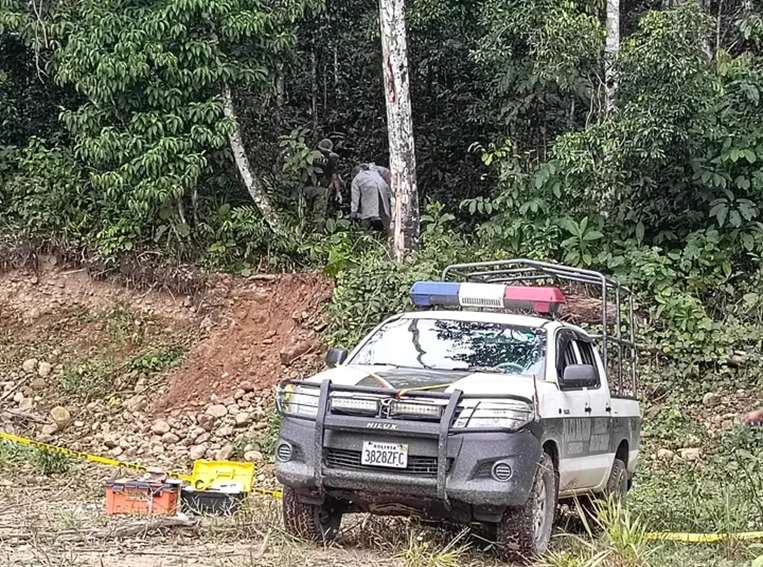 El cuerpo de Guido Anagua fue hallado en una zona boscosa/Foto: Soledad Prado