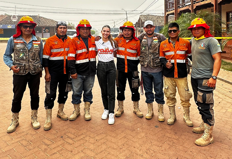 Organizaciones cruceñas envían ayuda para bomberos voluntarios 