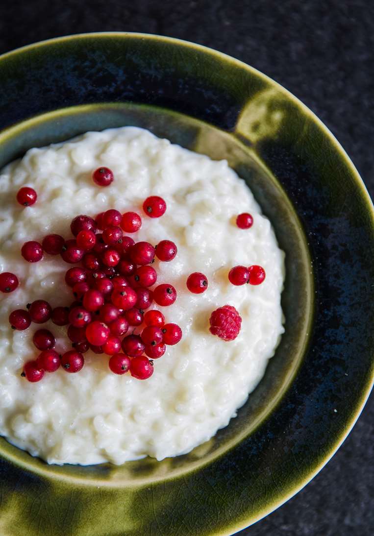 Arroz cremoso con queso y leche