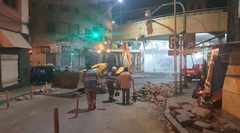 Trabajos de reparación del embovedado del río Choquyapu / Foto AMU