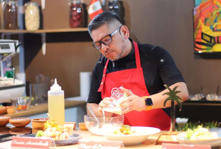 El chef Christian Rocha elaboró algunos platos representativos